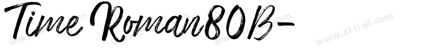 Time Roman80B字体转换